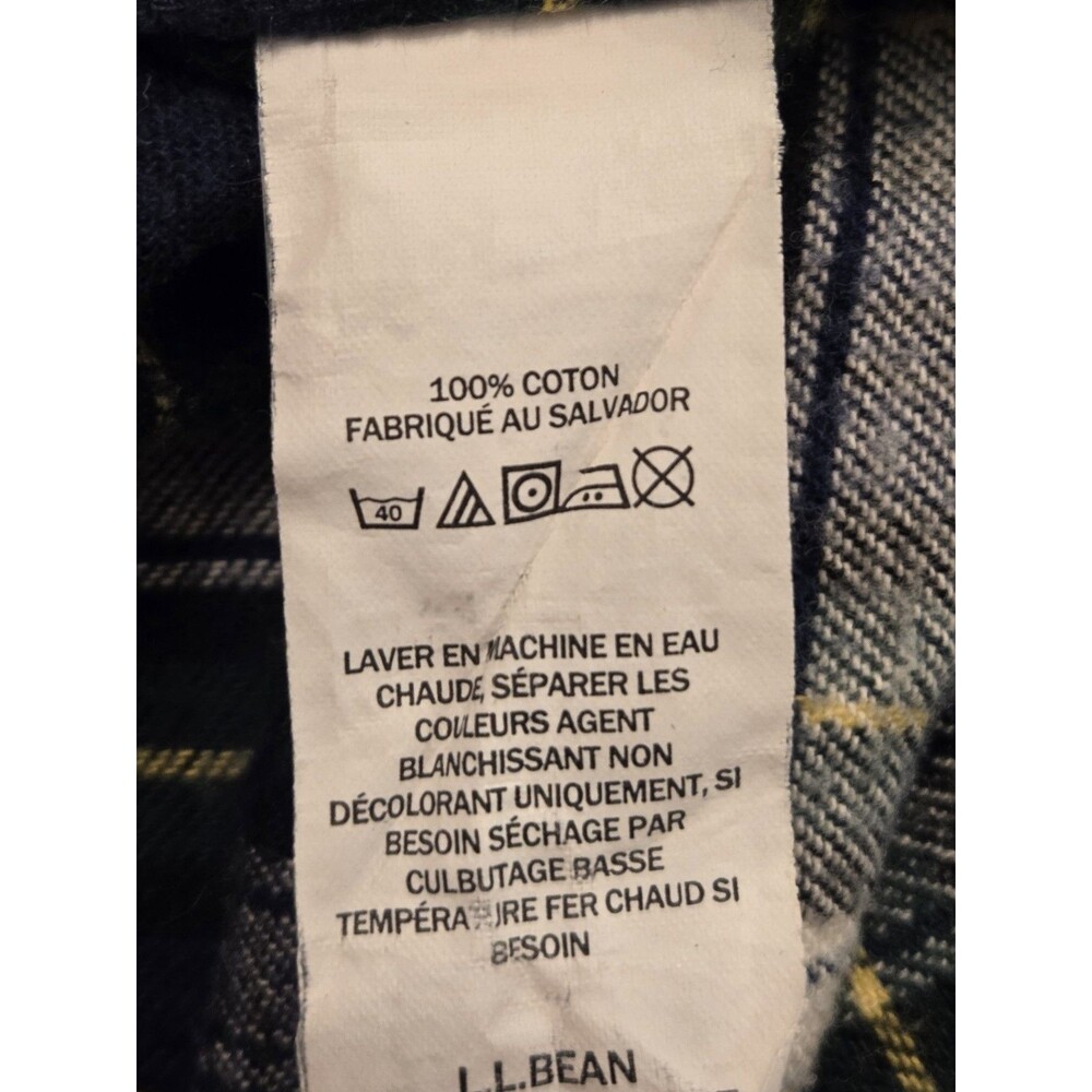 LL Bean Flannel Shirt Mens XXL Traditional Fit Plaid Button Down Cotton Outdoor - Picture 4 of 7